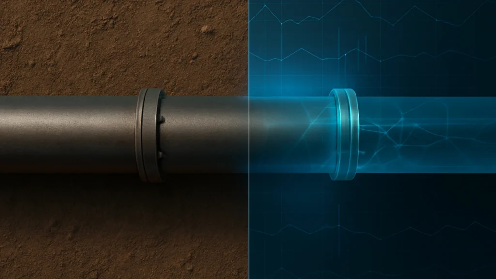 large water pipeline infrastructure used in utility distribution systems