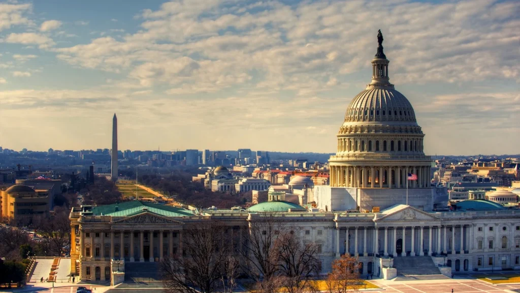 US Capitol building representing water infrastructure policy and regulation