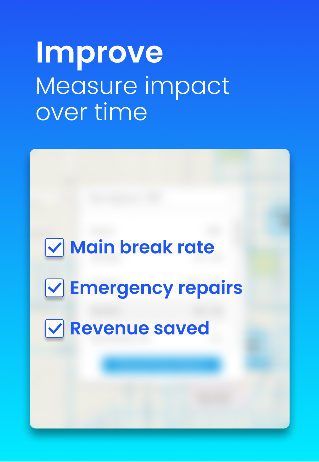 step-by-step water utility analytics workflow dashboard interface in small screen 3
