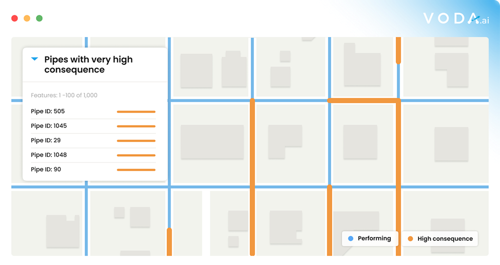 Condition assessment planner identifying water mains for inspection