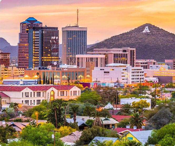 City skyline representing water infrastructure renewal and pipe replacement planning