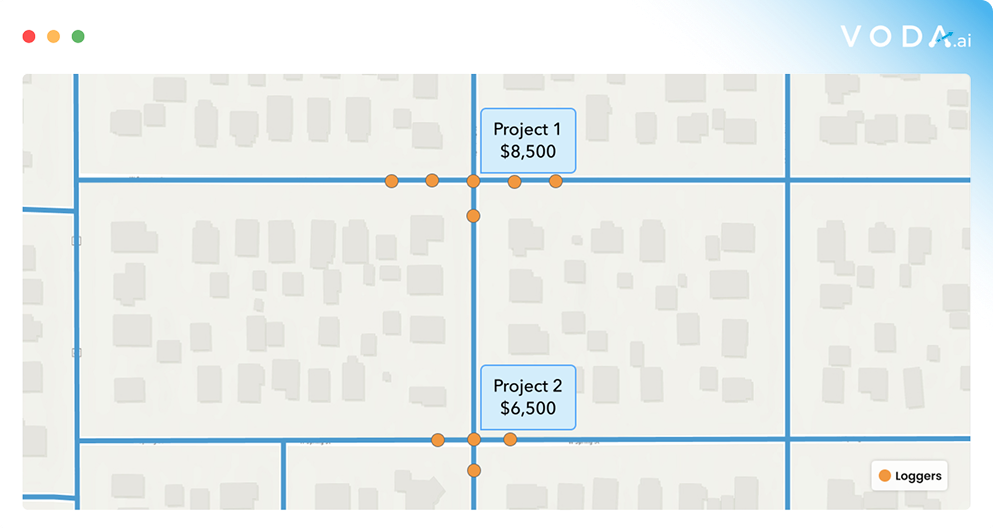Pipe risk assessment dashboard identifying water mains for capital planning